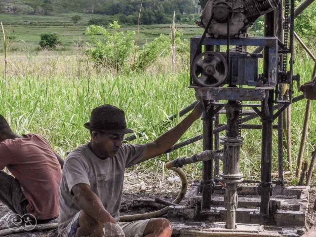 Drilling deep well East Sumba