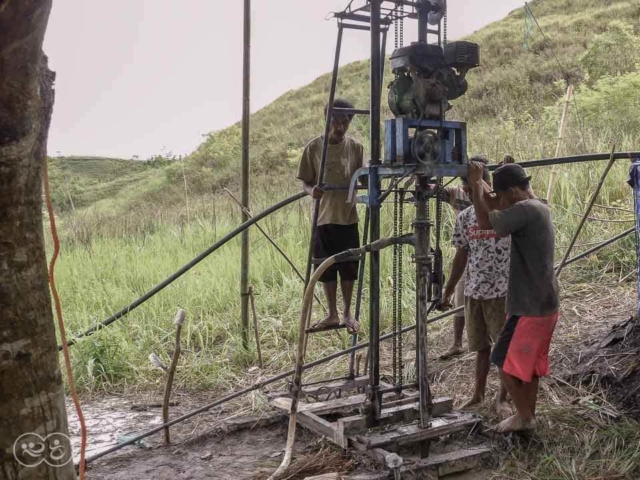 Drilling deep well East Sumba