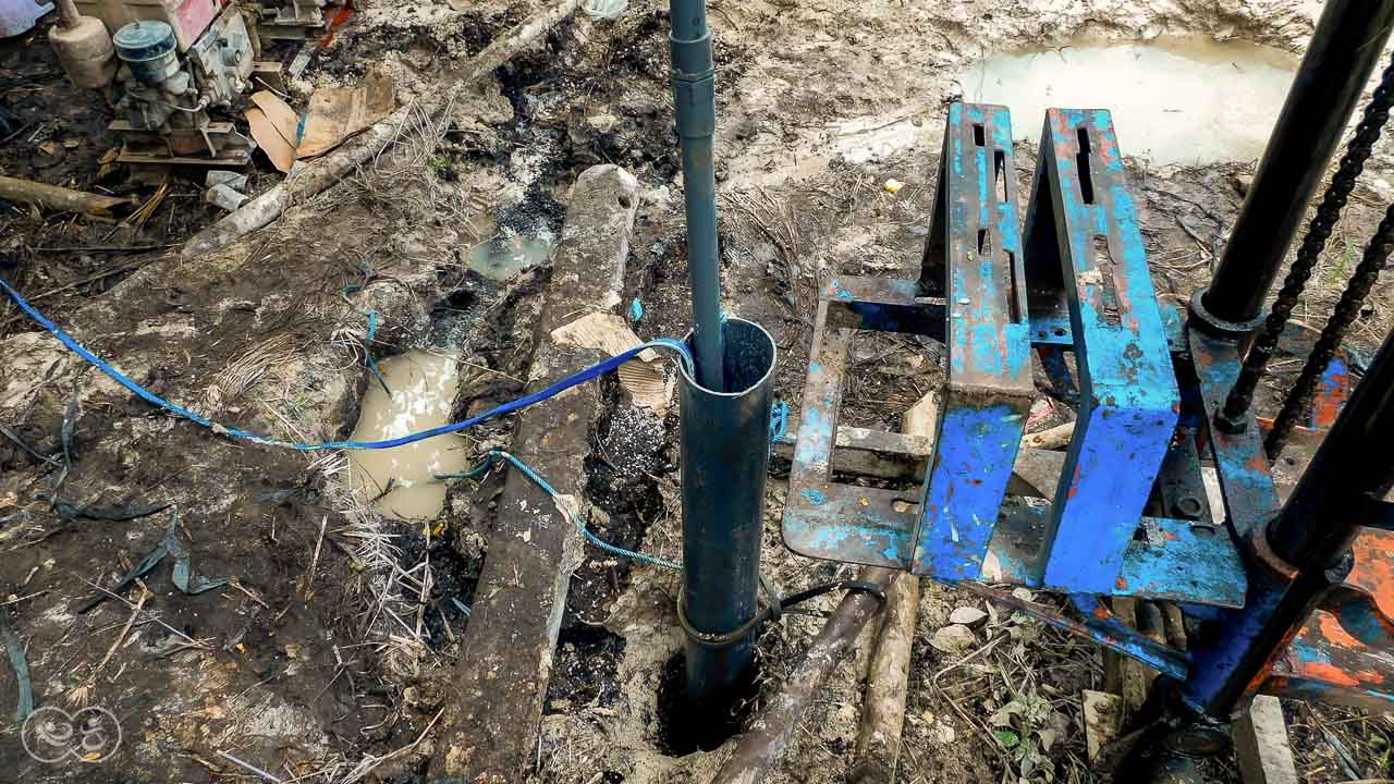 Drilling deep well East Sumba