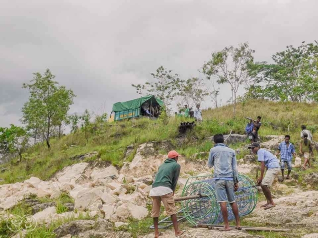 Drilling deep well East Sumba