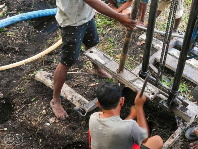 Drilling deep well East Sumba