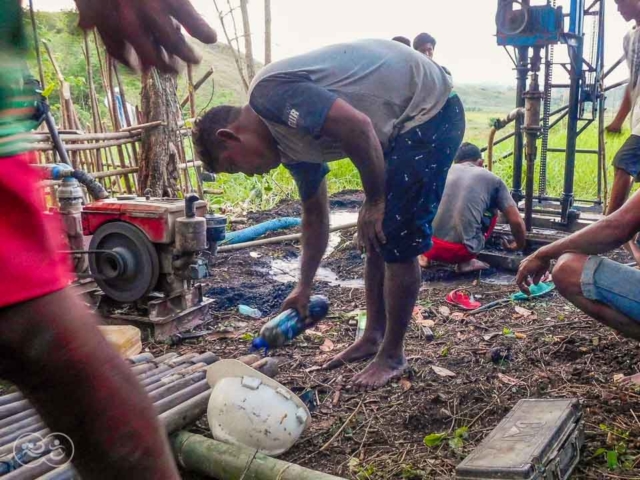 Drilling deep well East Sumba