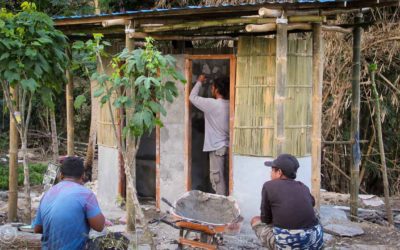 The 1st toilets of the village are almost finished