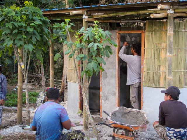 Construction of the 1st sanitary facilities in the history of Mbinudita