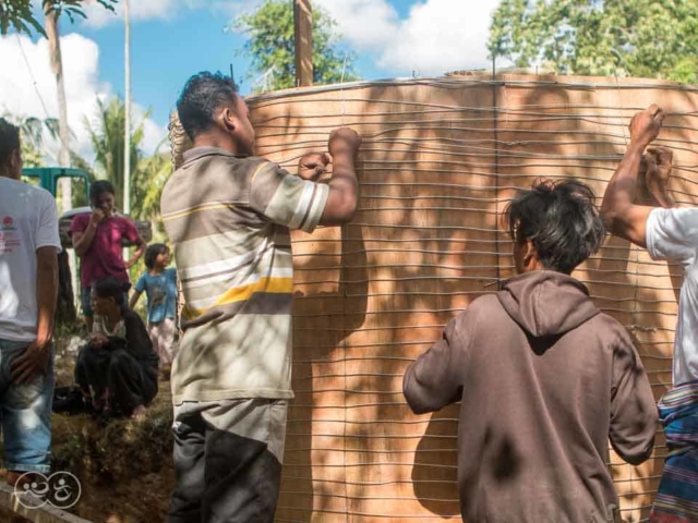 Construction of the first 6500 liter ferrocement tank