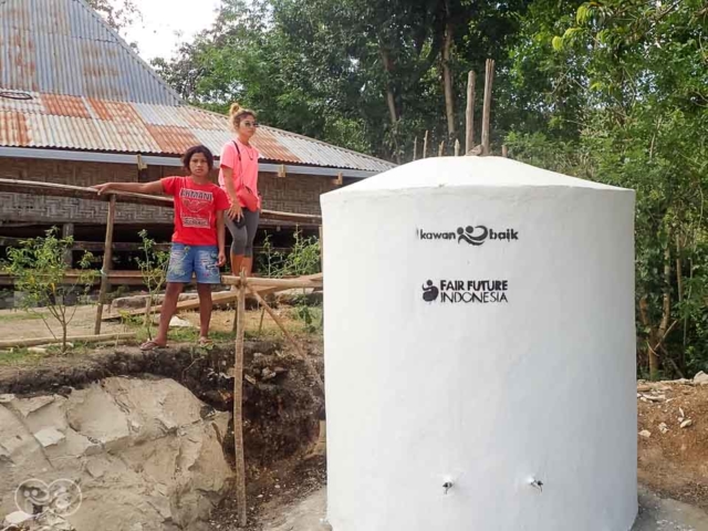 Construction of the first 6500 liter ferrocement tank