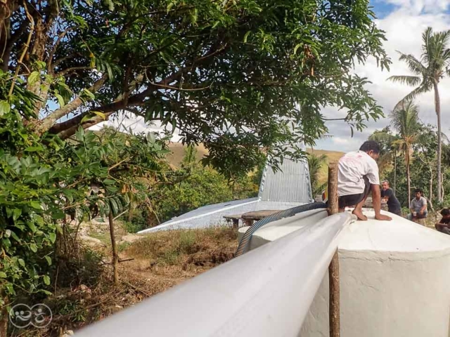 Construction of the first 6500 liter ferrocement tank