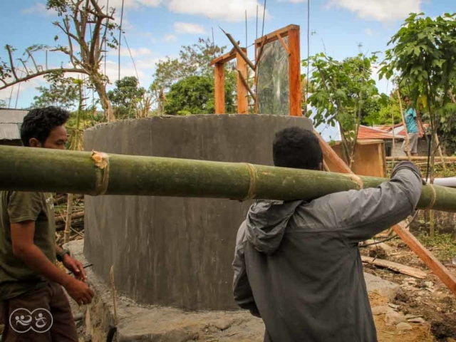 Process of manufacturing healthy sanitary facilities in East Sumba