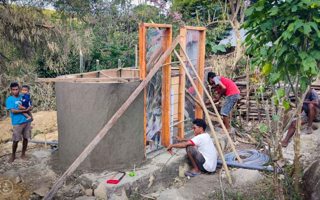 Process for manufacturing healthy sanitary facilities in Sumba