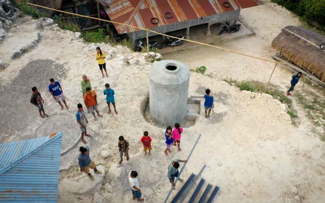 Still building clean and safe water tanks in East Sumba…