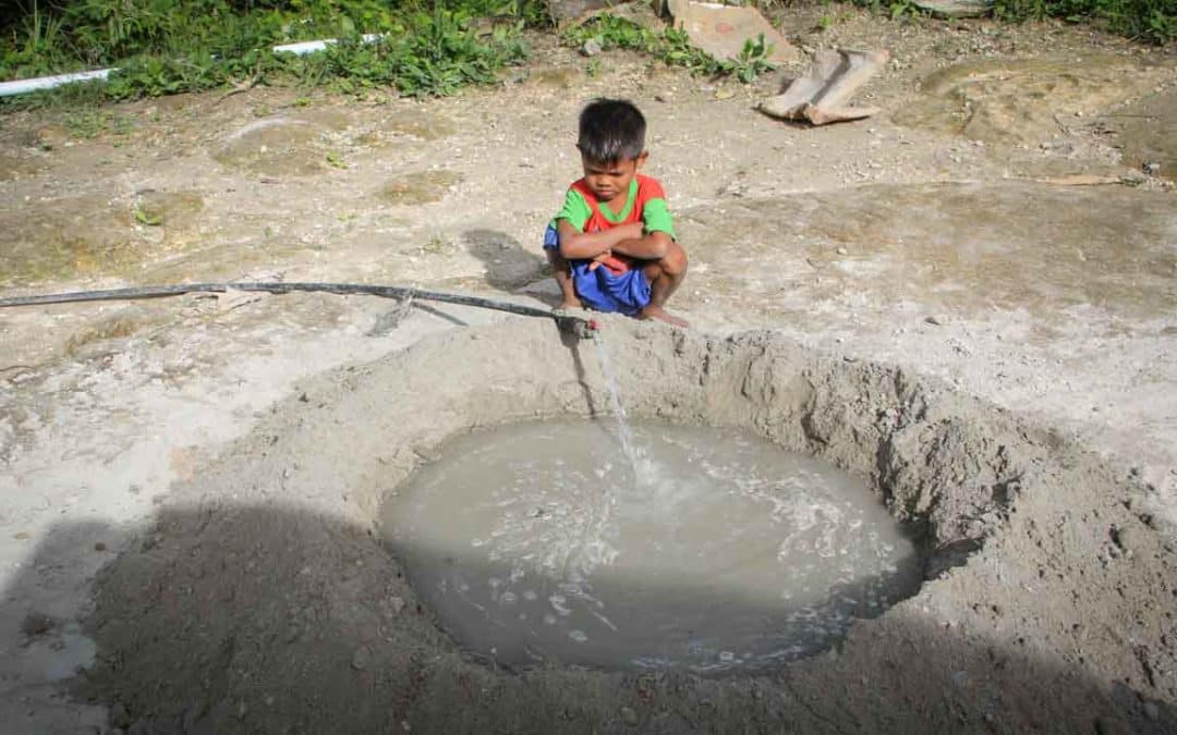 The magic of life is also to see a child watch water flowing from a pipe, for the first time in his life.