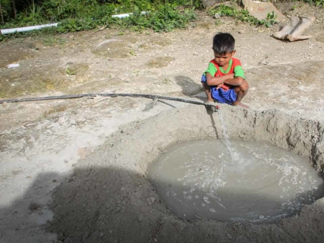 The magic of life is also to see a child watch water flowing from a pipe, for the first time in his life.