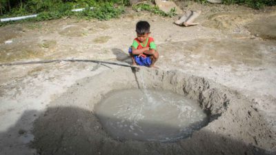 The magic of life is also to see a child watch water flowing from a pipe, for the first time in his life.