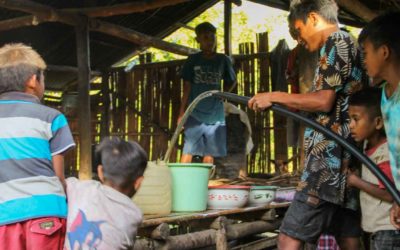 Clean water in the house for the first time