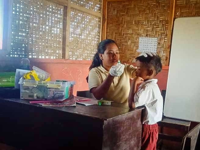 Images taken by teachers providing medical care