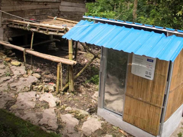 Clean water tanks and healthy sanitation facilities: Examples of constructions we are building in the poorest villages in Indonesia