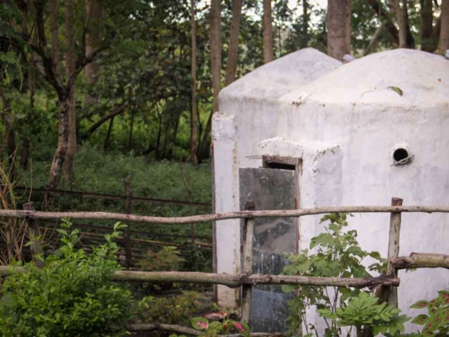 Clean water tanks and healthy sanitation facilities: Examples of constructions we are building in the poorest villages in Indonesia