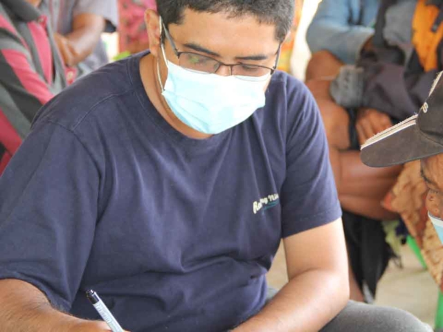 Evaluation of health workers in the primary medical care program in the village of Mbatapuhu.