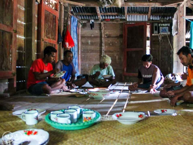 Construction of the first sanitary facilities in the village