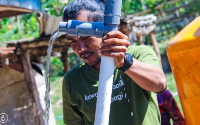 Construction of the first sanitary facilities in the village