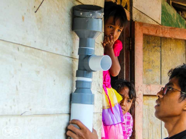 Construction of the first sanitary facilities in the village