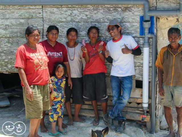 Laindatang #WaterConnections - Installation of Dragons pumps on the two new reservoirs.