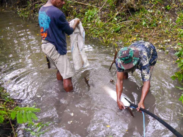 Deep weell drilling in Laindatang