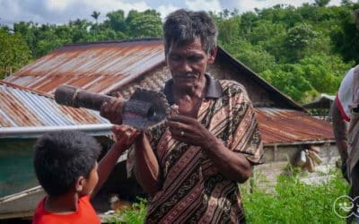 We bring the 6-tonne drill to the Laindatang site