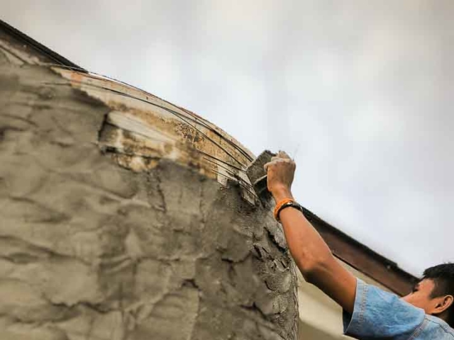 We build 5000-litre ferrocement water tanks in rural areas.