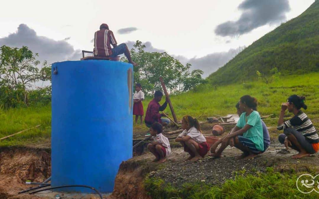 We build 5000-litre ferrocement water tanks in rural areas to provide access to clean water