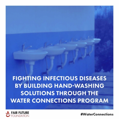 Washing hands to fight infectious diseases.