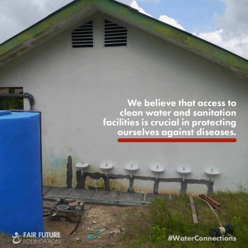 Washing hands to fight infectious diseases.