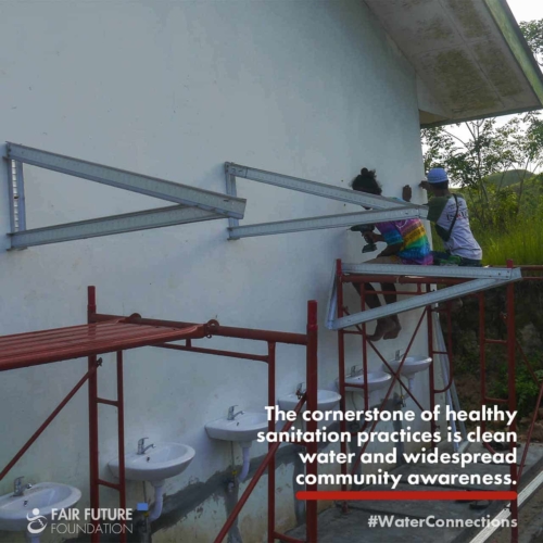 Washing hands to fight infectious diseases.