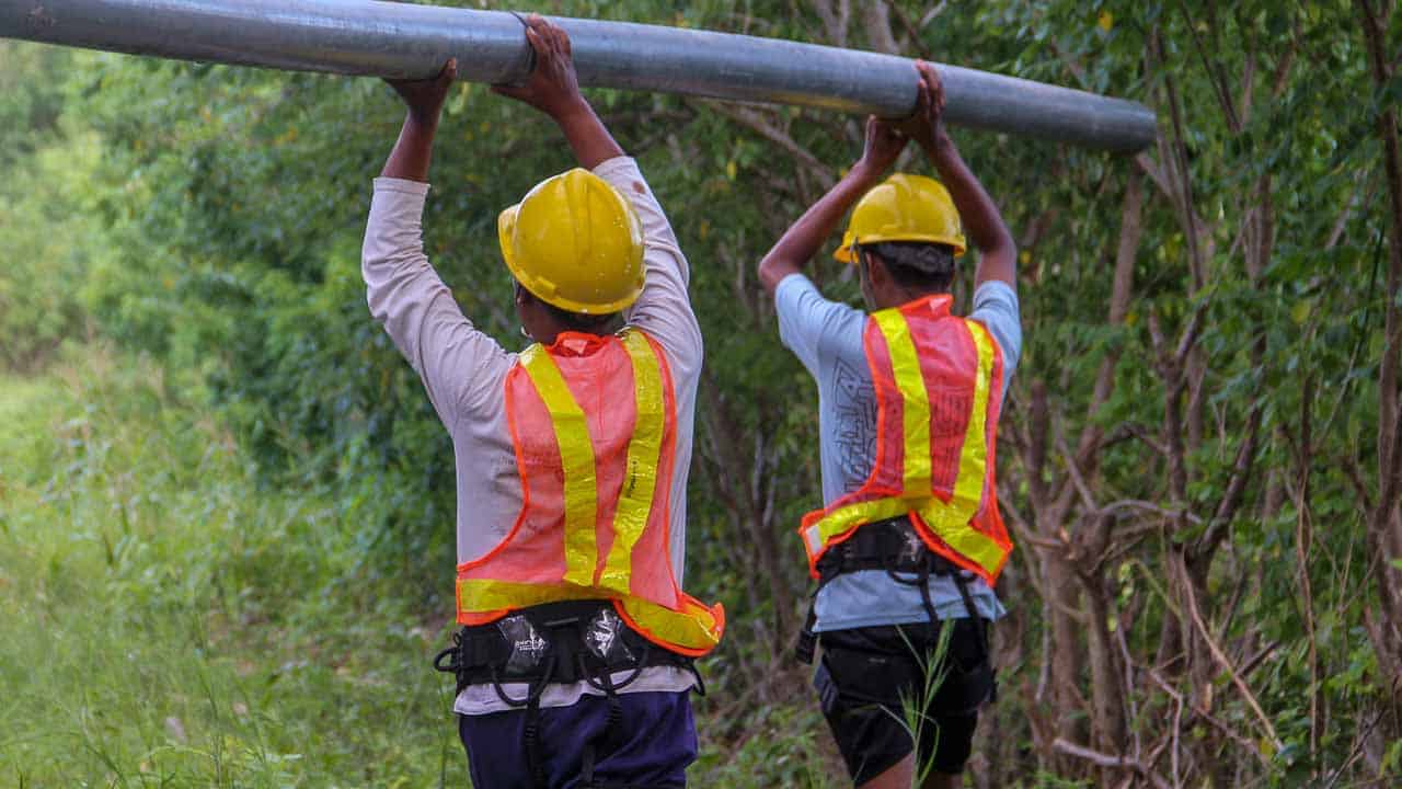 Community efforts and water infrastructure development during Phase III of Laindatang Water Connections in East Sumba.