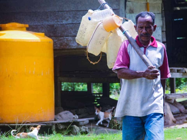 Community efforts and water infrastructure development during Phase III of Laindatang Water Connections in East Sumba.