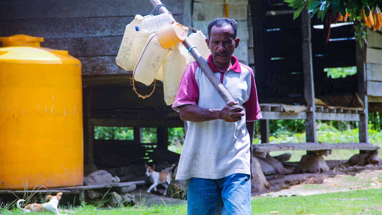 Community efforts and water infrastructure development during Phase III of Laindatang Water Connections in East Sumba.