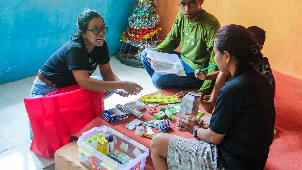 Solar-powered clean water project with reservoirs in Lapinu Village, East Sumba.