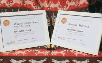 Alex ad Ayu Celebrates Paul Harris Fellow Award