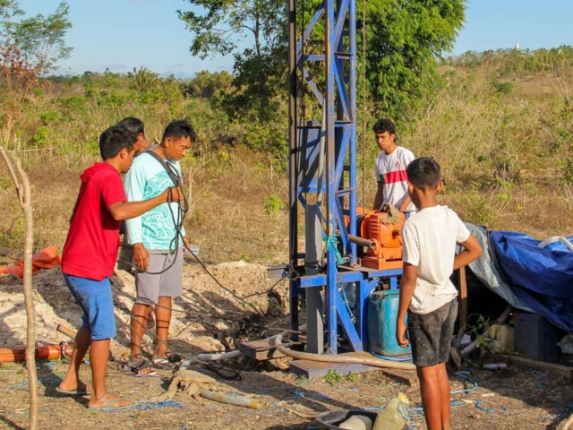 Phase 3 of Laindatang Water Connections: Testing New Wells After Months of Drilling.