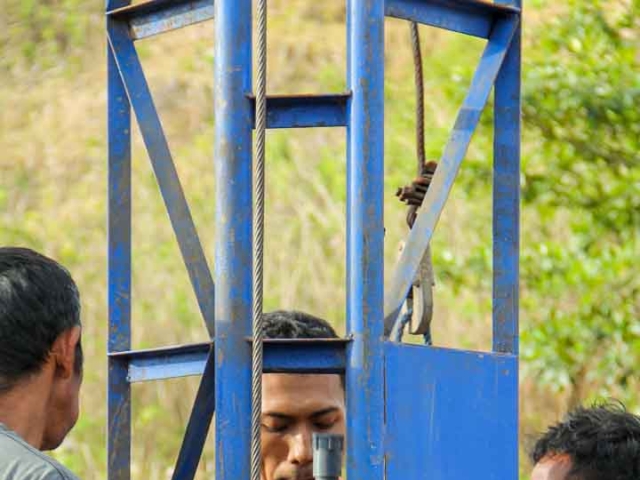 Phase 3 of Laindatang Water Connections: Testing New Wells After Months of Drilling.