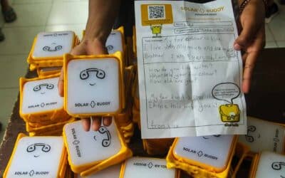 SolarBuddy lamps and letters connect two worlds