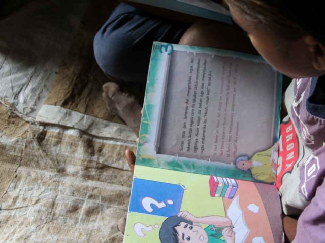 Children Learning in Rural Reading Garden