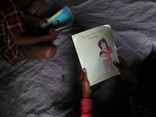 Children Learning in Rural Reading Garden