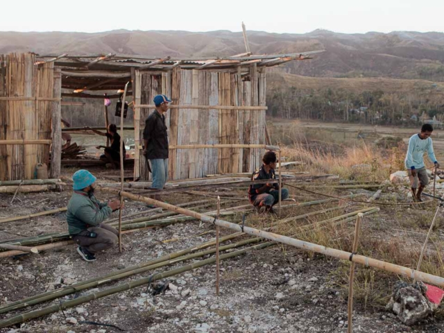 hotos of Fair Future Foundation staff and local community members working together on construction and educational projects, symbolizing collaboration and shared learning.