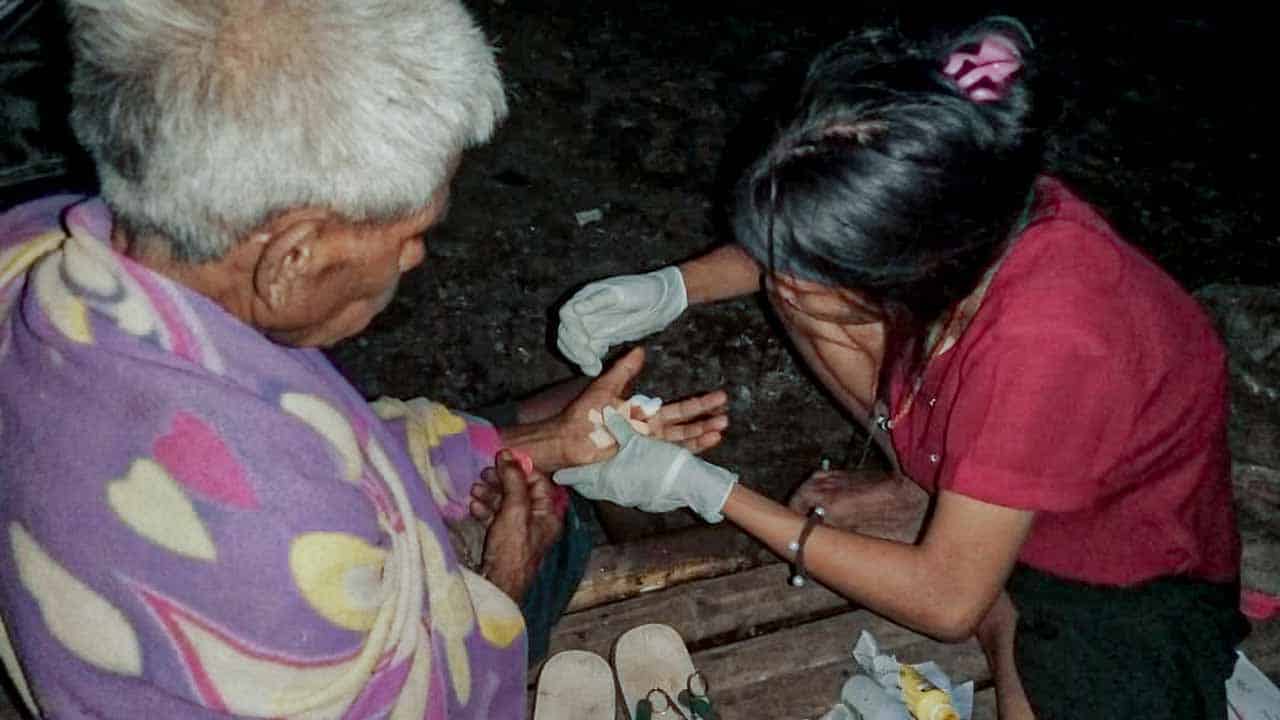 Health agents providing medical care in ultra-rural East Sumba for the Primary Medical Care Program.