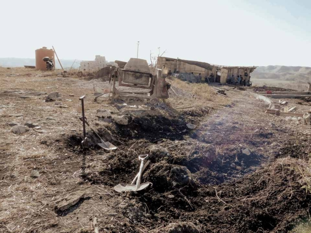 A dry riverbed in an Indonesian village, symbolizing the worsening water crisis due to extreme heat.