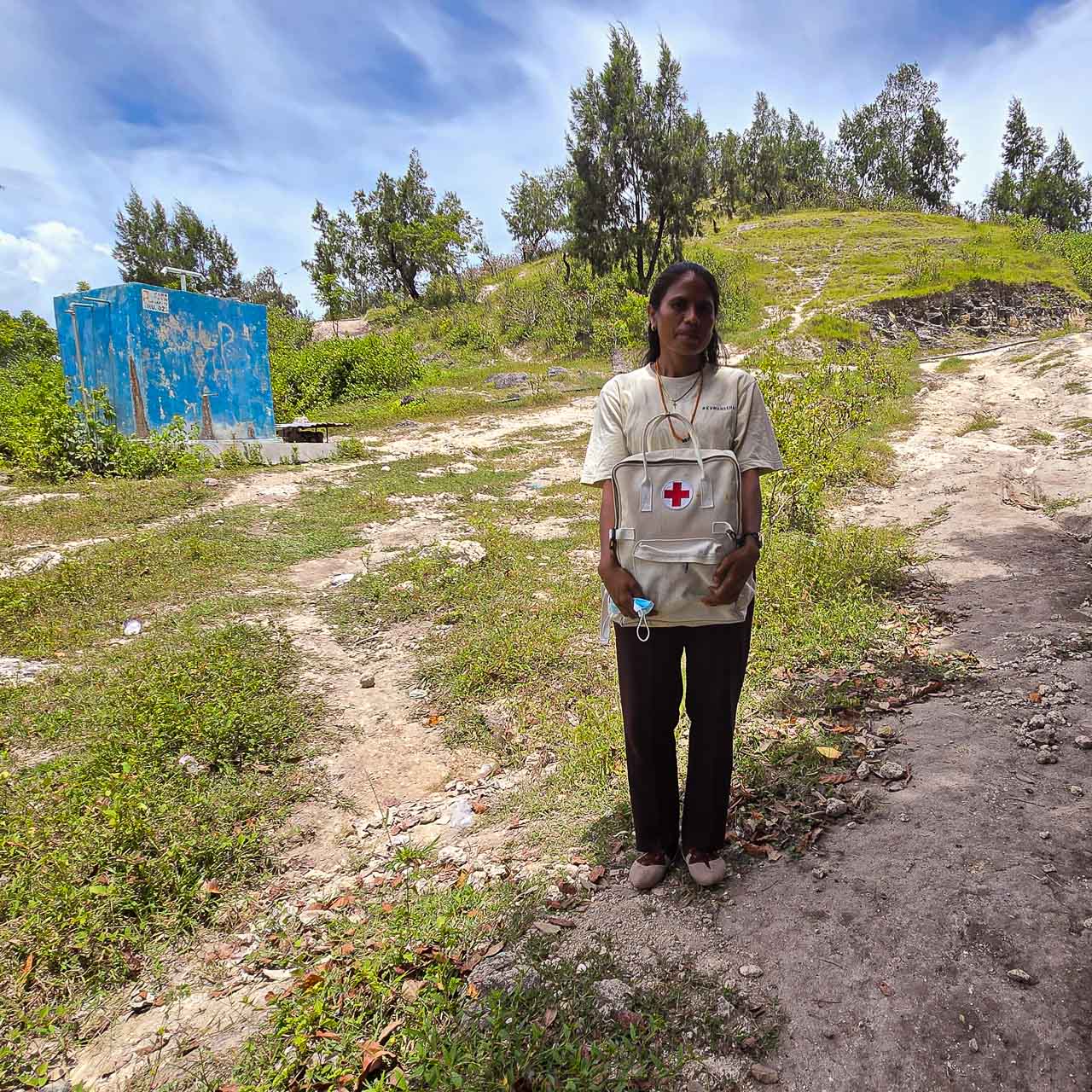 Medical team delivering care, testing and vaccination in a remote community