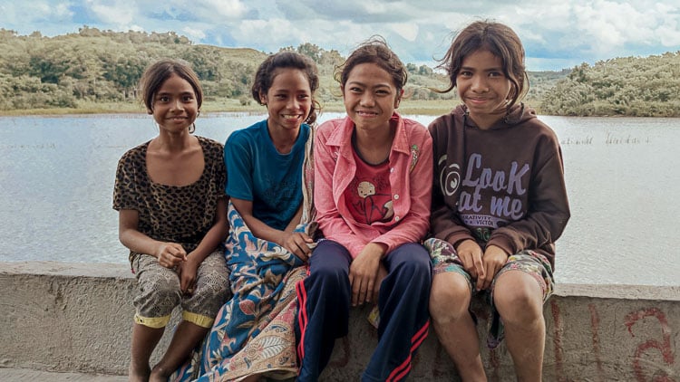 Rural Indonesian women and girls involved in menstrual health education, care, and empowerment activities