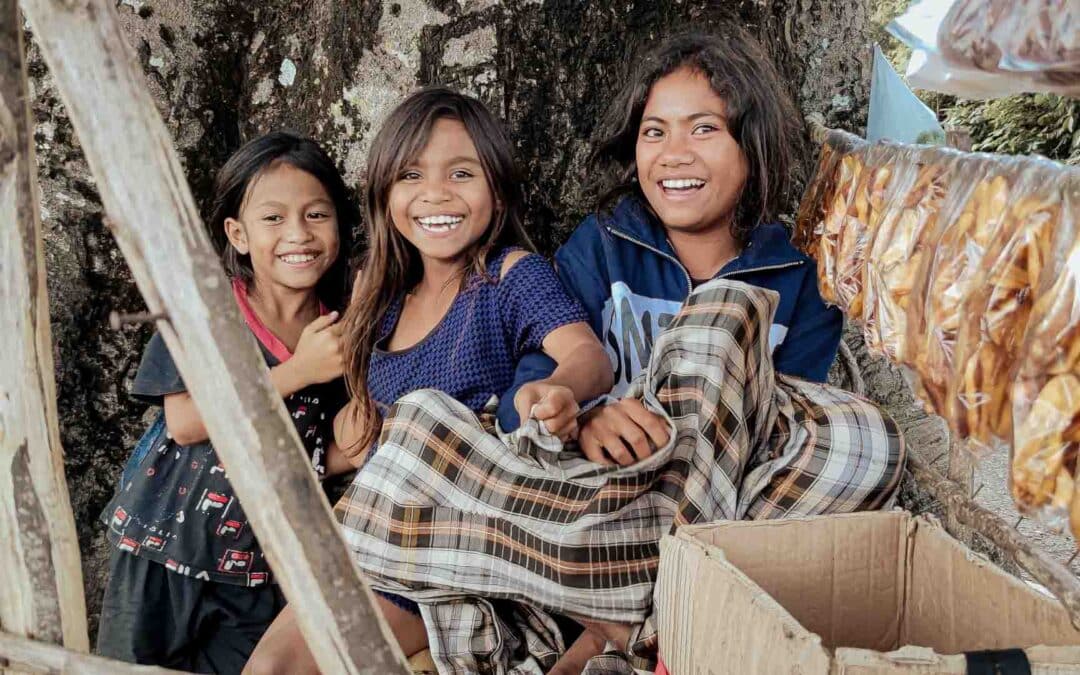 Rural Indonesian women and girls involved in menstrual health education, care, and empowerment activities