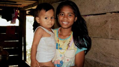 Rural Indonesian women and girls involved in menstrual health education, care, and empowerment activities